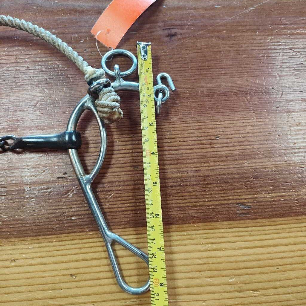 Rope nose combo bit with gag and chain