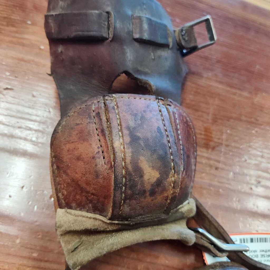 Leather skid boots