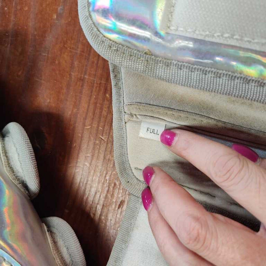 Shiny silver front boots