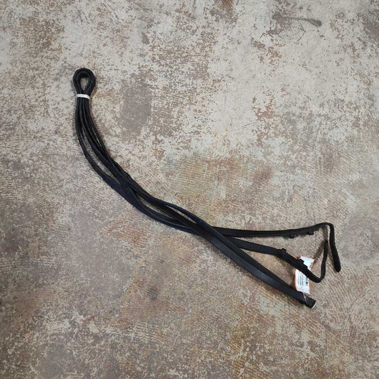 Leather laced reins
