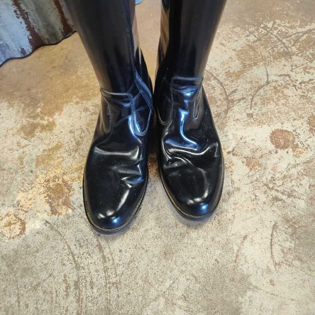 patent leather dress boots