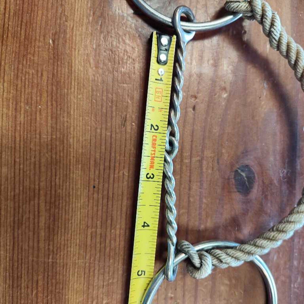 Thin loose ring snaffle with rope nose