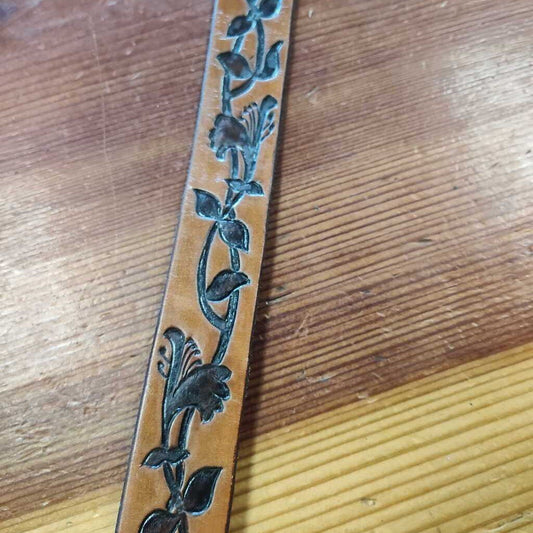 leather floral
