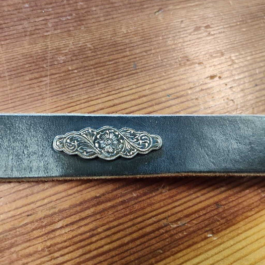 Leather- black with conchos