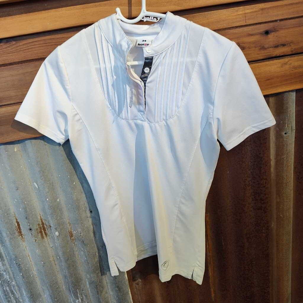 Ladies- short sleeve, pleat details