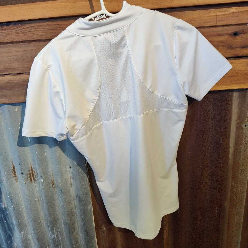 Ladies- short sleeve, pleat details