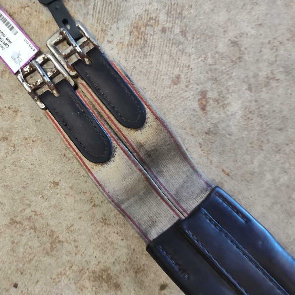 leather girth 1 side elastic