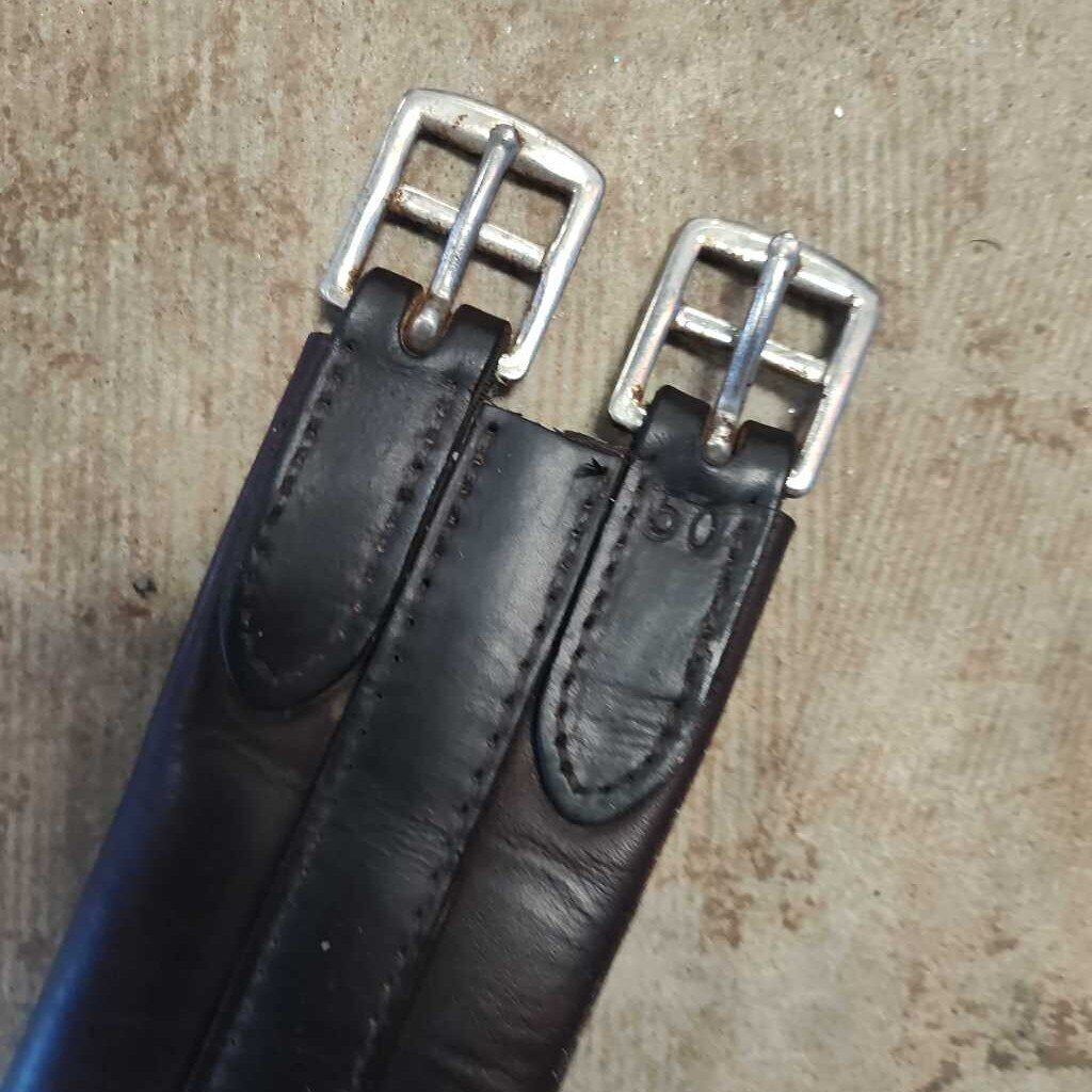 leather girth 1 side elastic