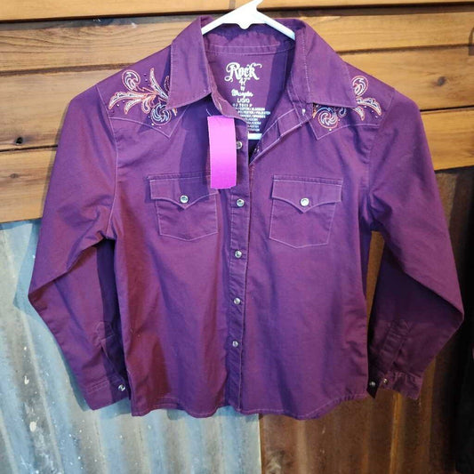 Long sleeve snap front