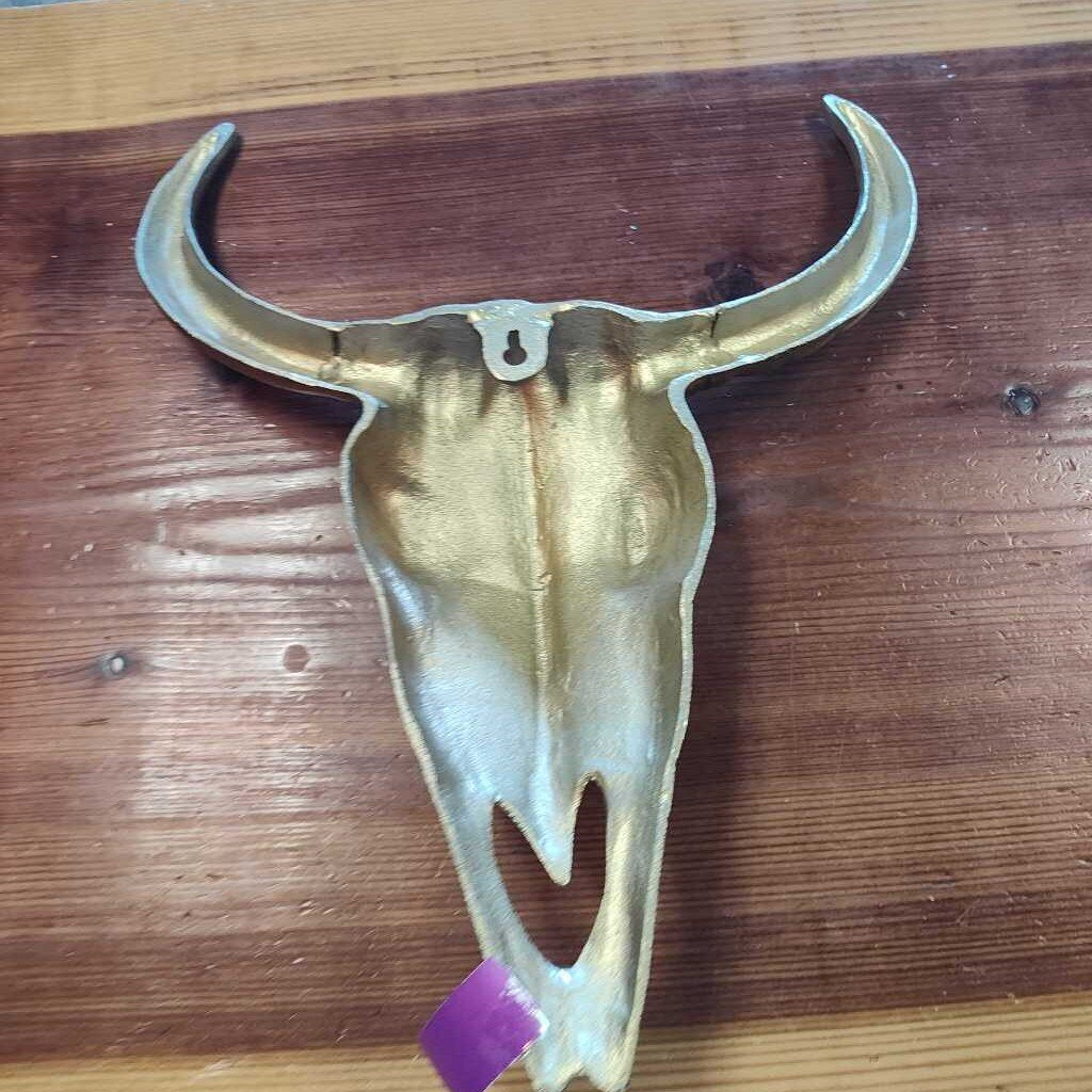 Gold cow scull- metal