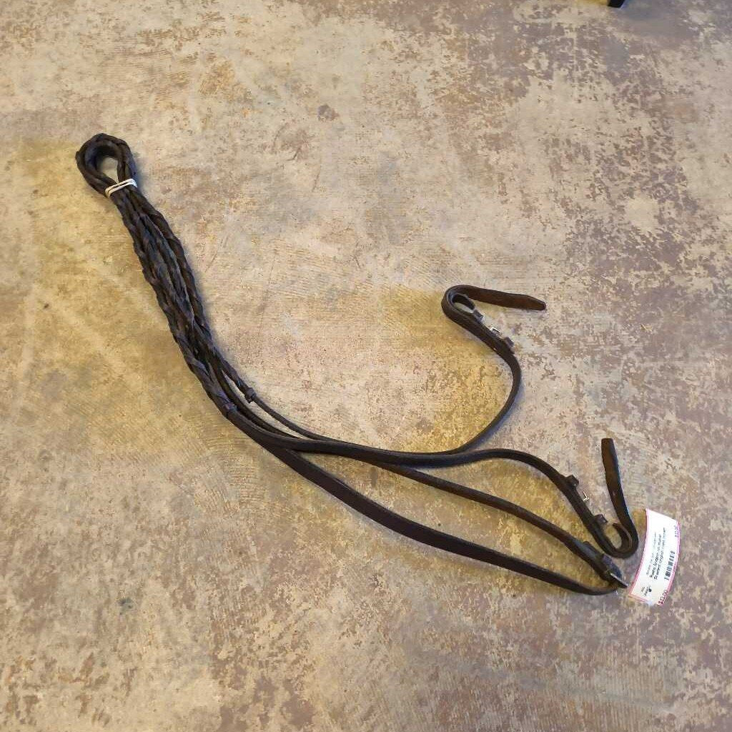 Braided english reins