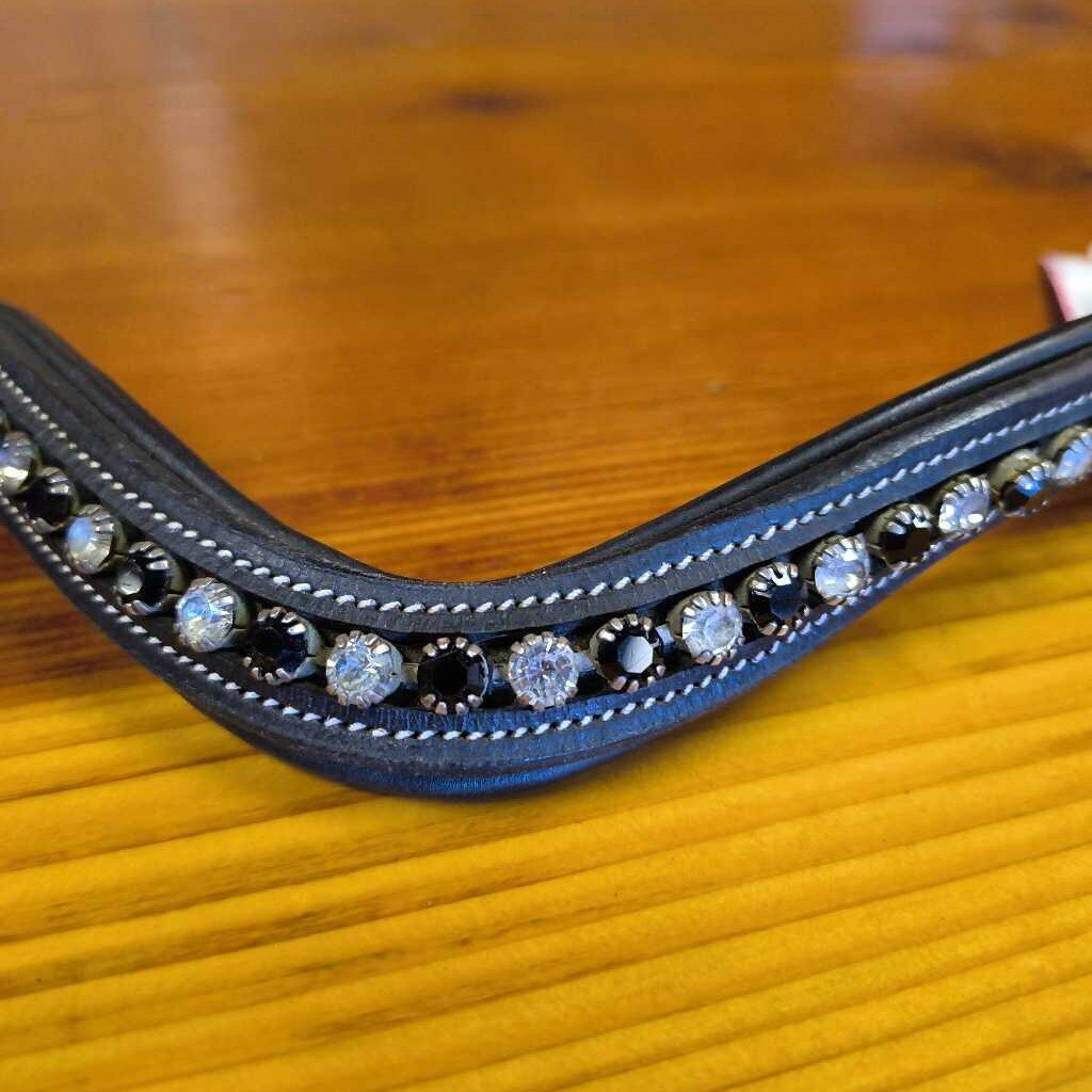 English browband with gems