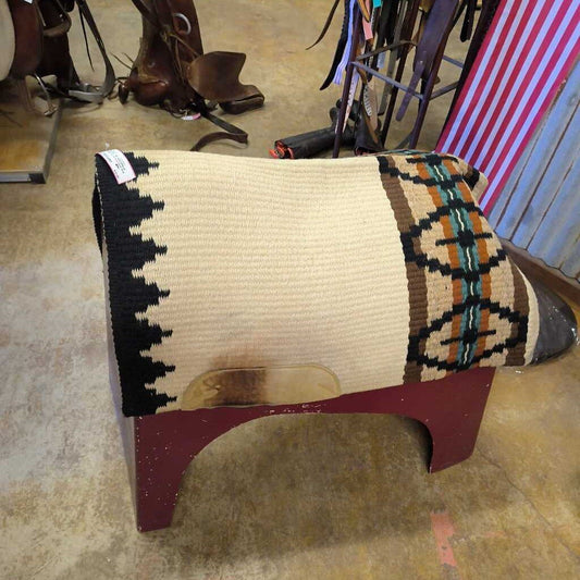woven pad cover with leather