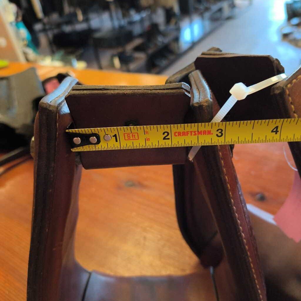 new off new saddle leather- basketweave