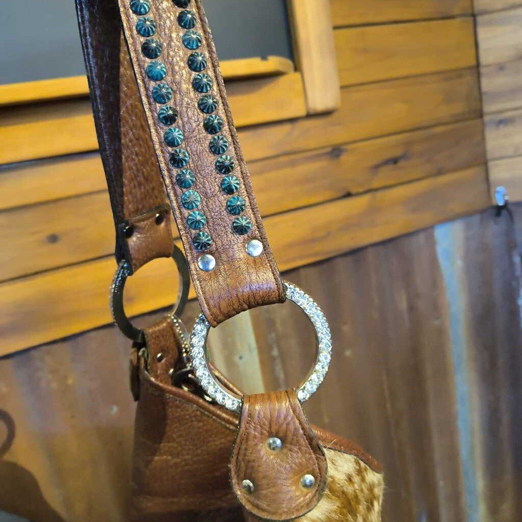 Shoulder bag-cow hide