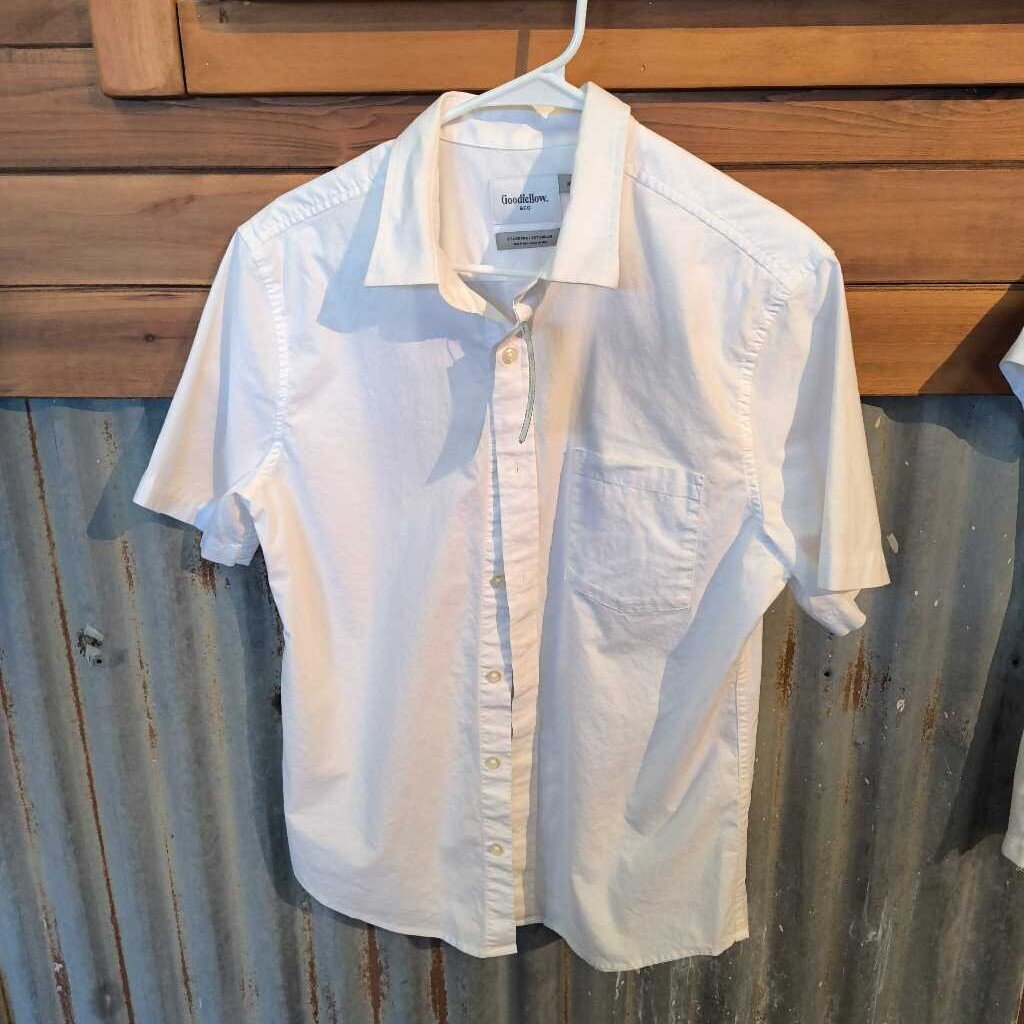 button down short sleeve- adult size