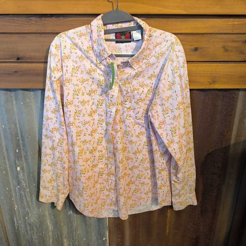ladies- long sleeve button down