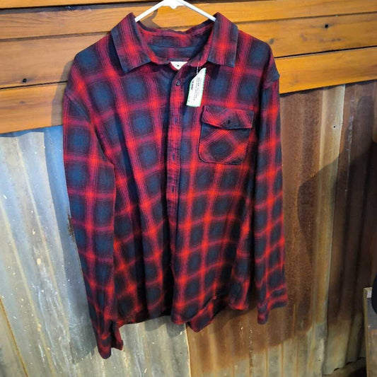 long sleeve flannel- mens