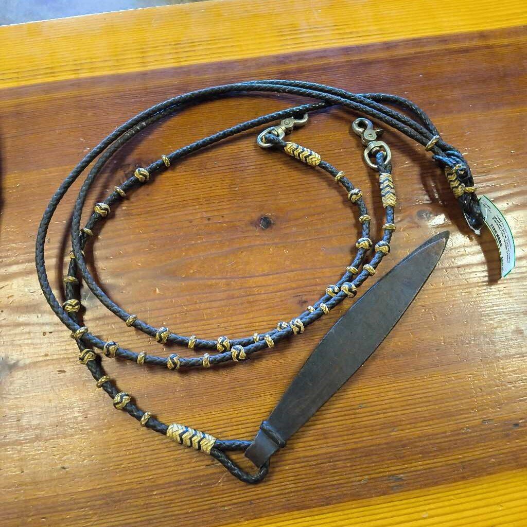 Rommel reins vintage braided roohide