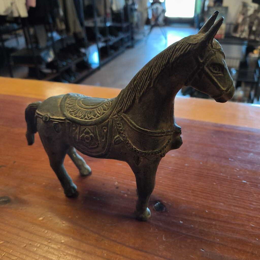 Stone carved horse