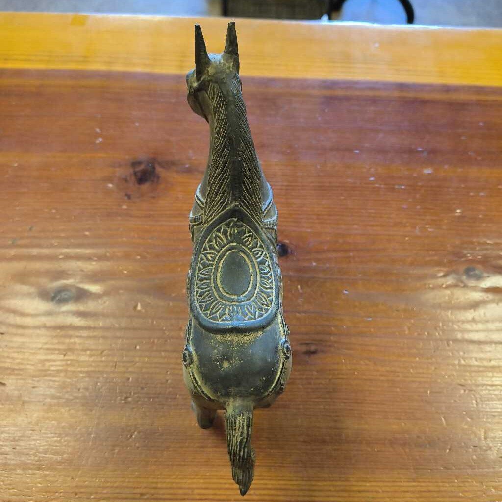 Stone carved horse