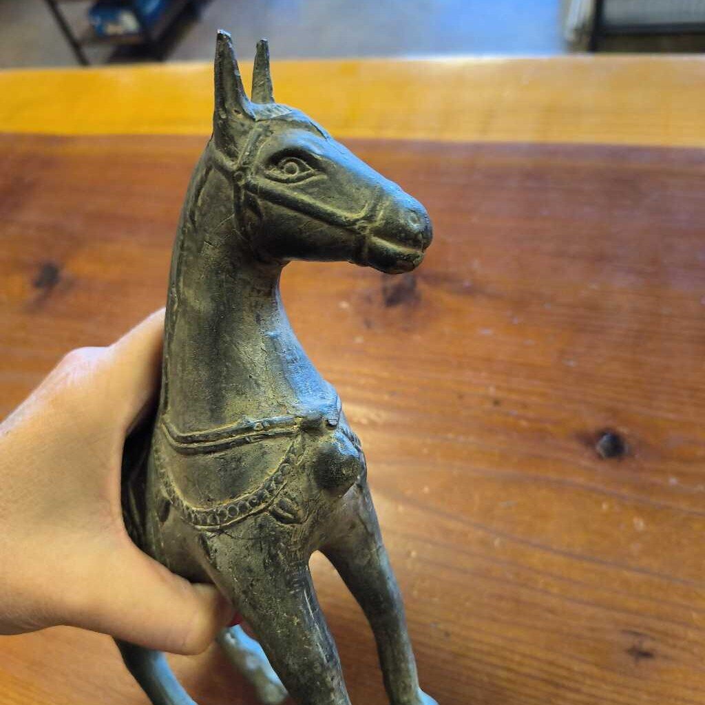 Stone carved horse