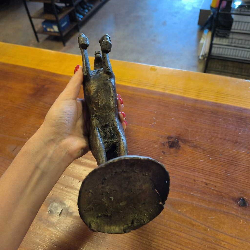 rearing metal horse