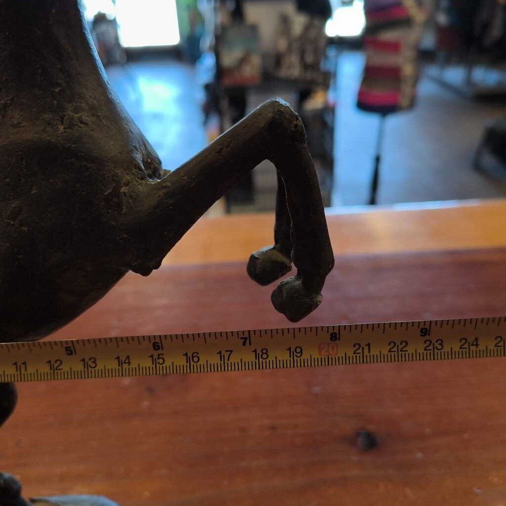 rearing metal horse