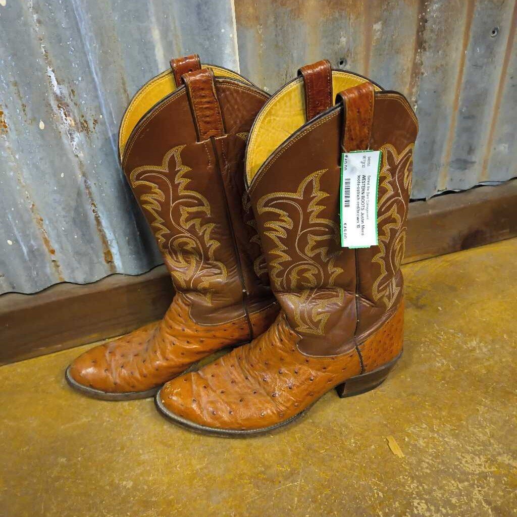 Mens boots-ostrich