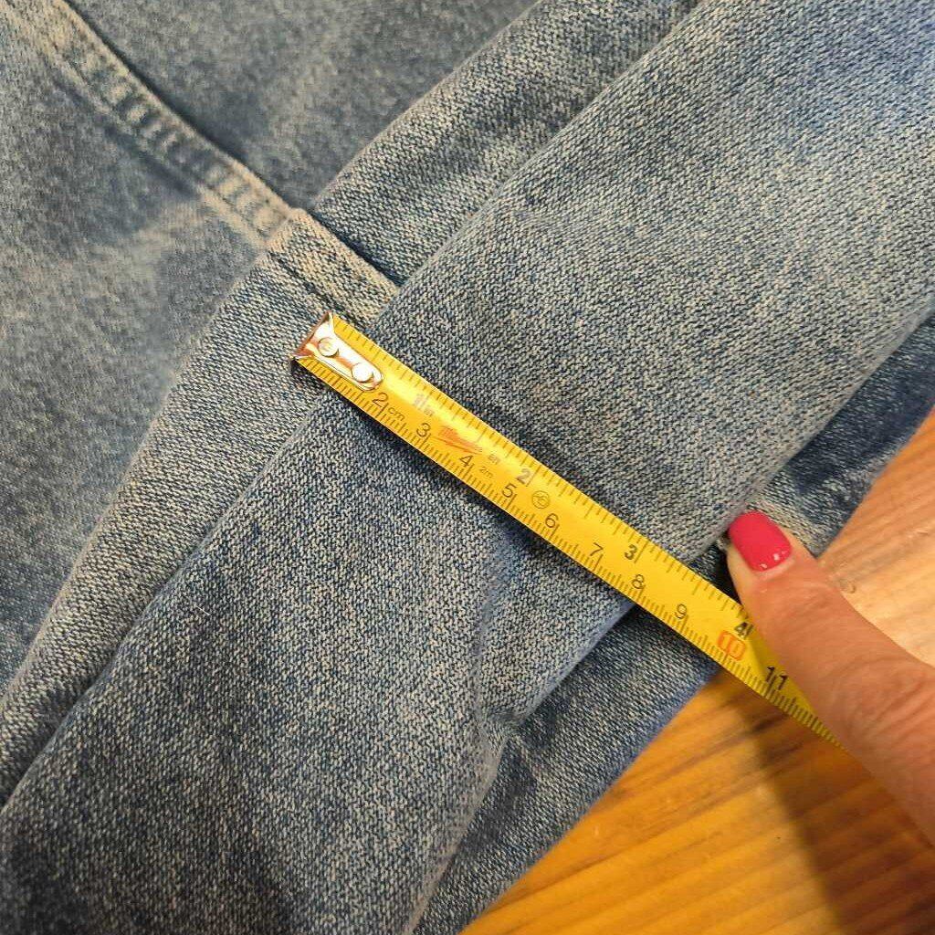 Jean and leather tooled