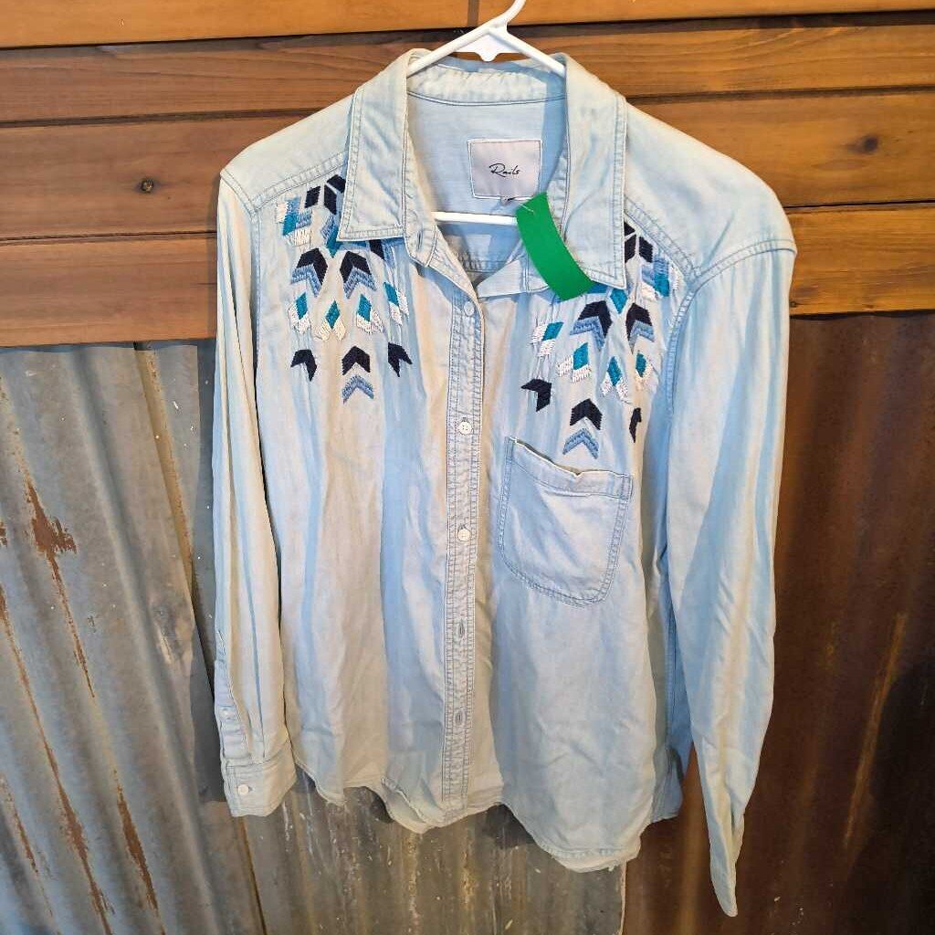 long sleeve button down- ladies