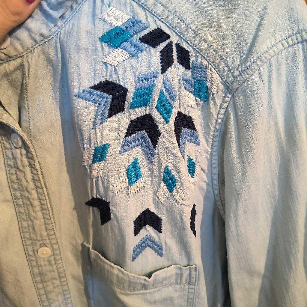 long sleeve button down- ladies