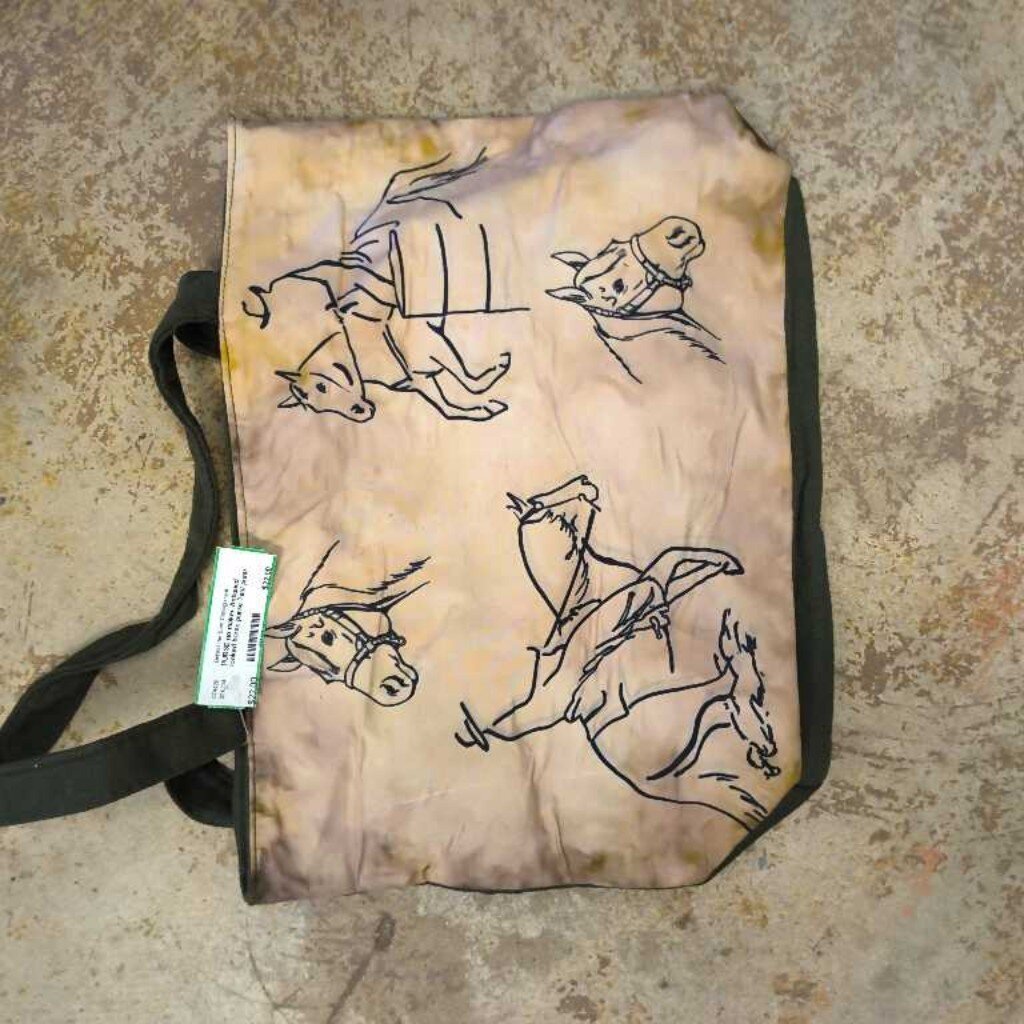 Antiqued looked horse purse