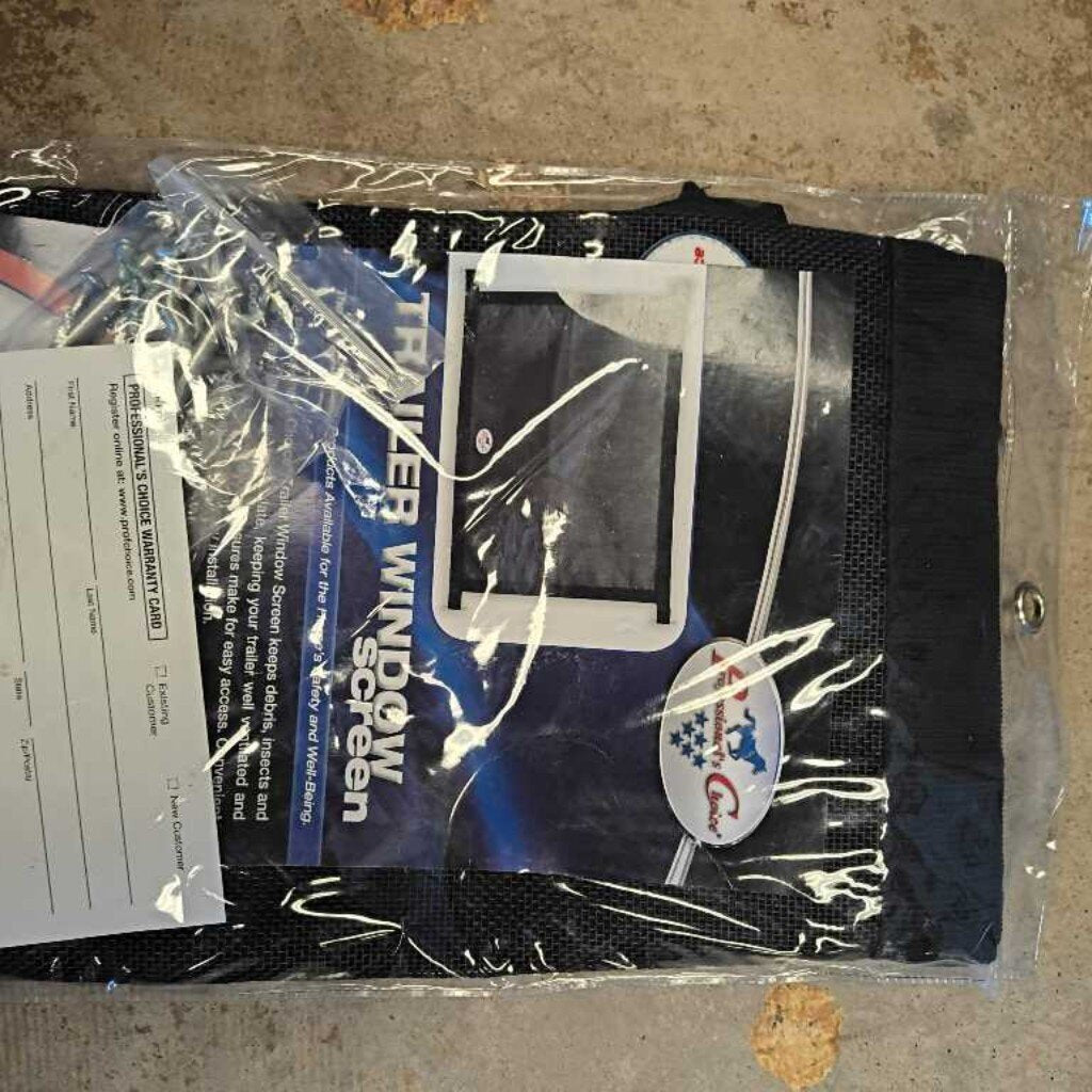 Trailer window screen