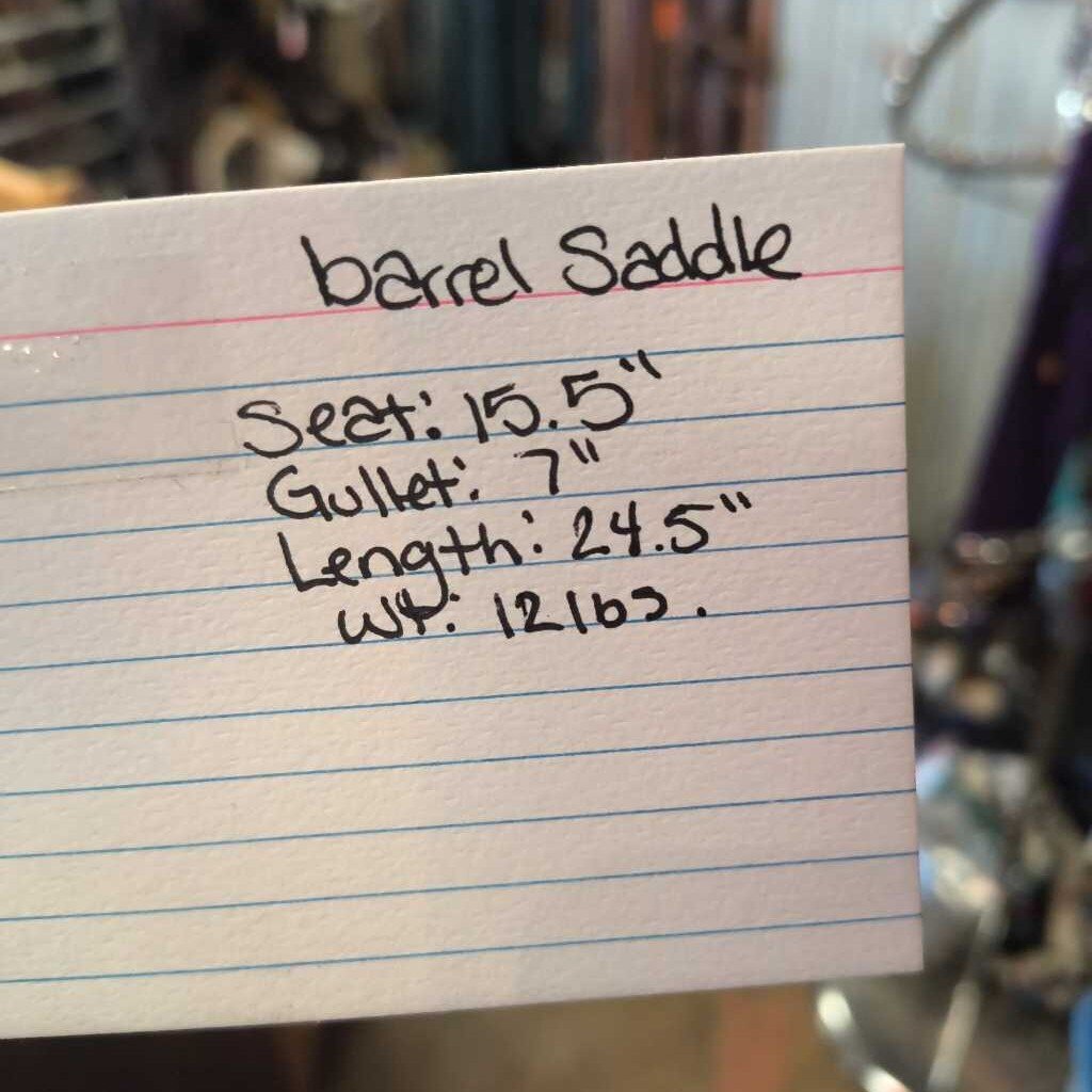 Synthetic barrel saddle