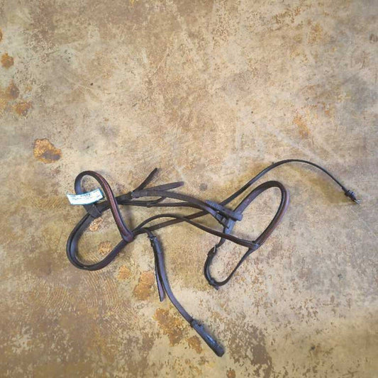 leather raised hunt bridle