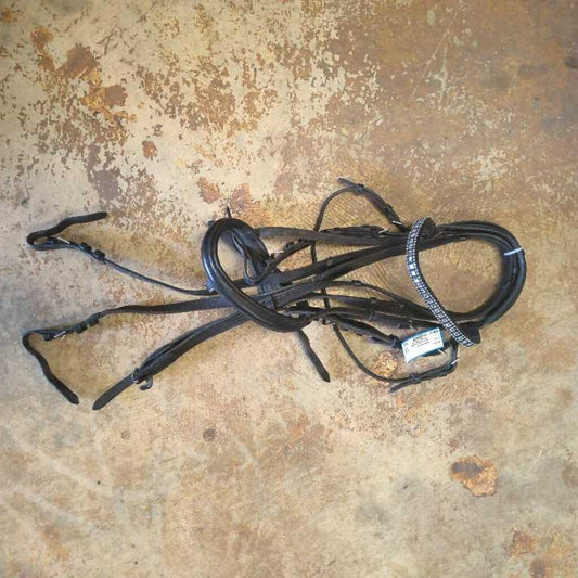 padded and bling Dressage bridle