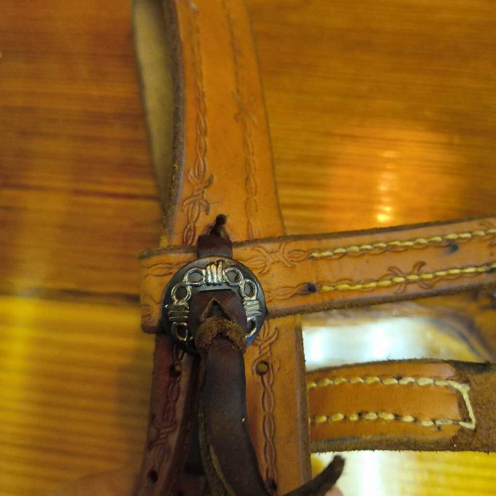 Browband leather bridle- Barbwire