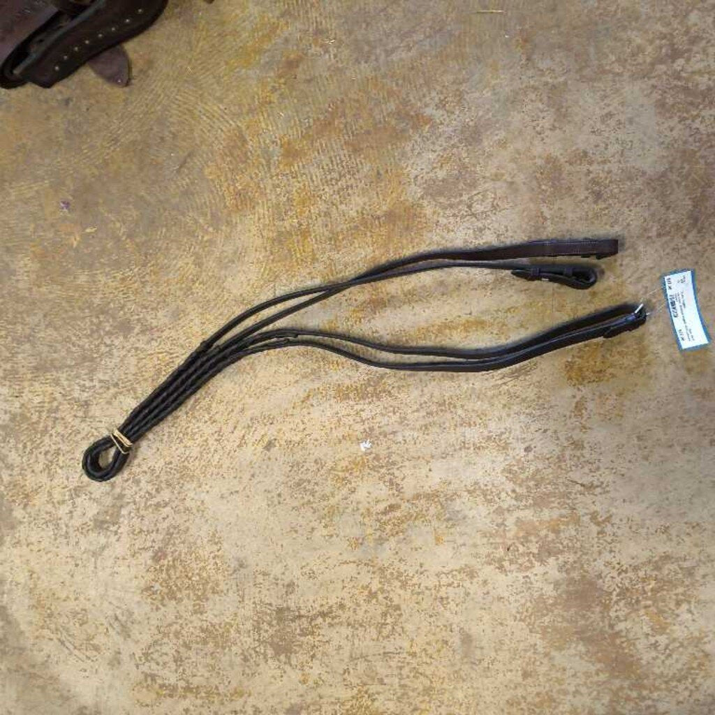 Braided english reins