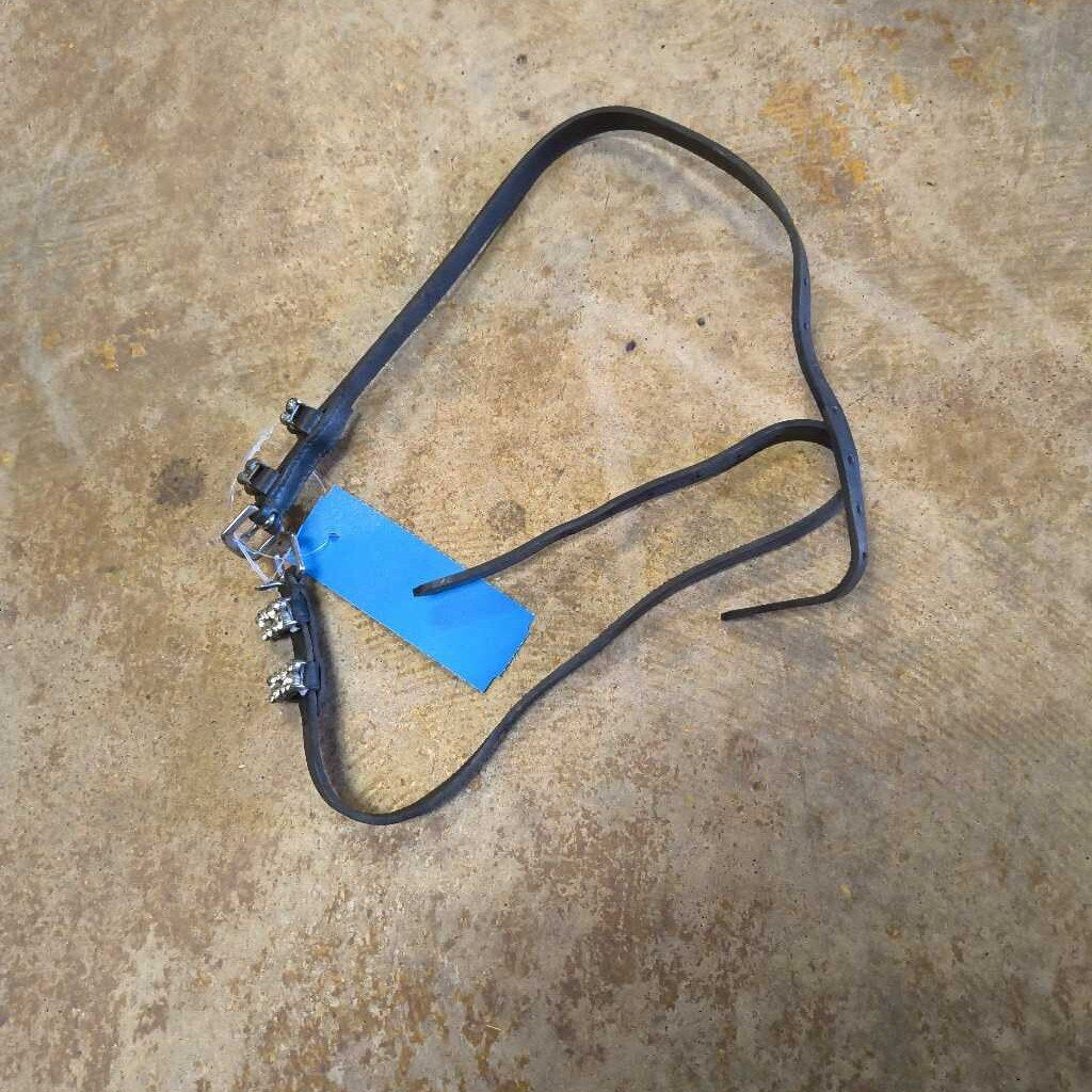 Leather with bling english spur straps