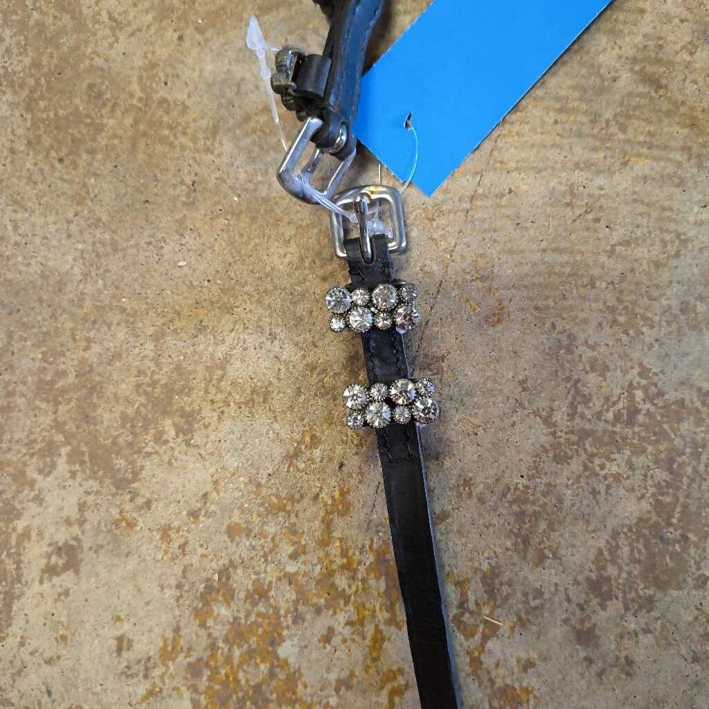 Leather with bling english spur straps