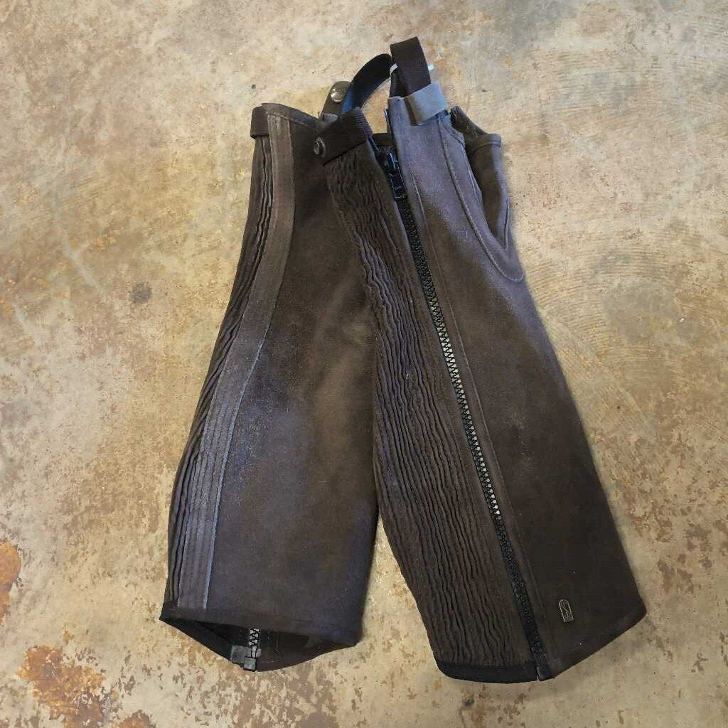 Suede half chaps