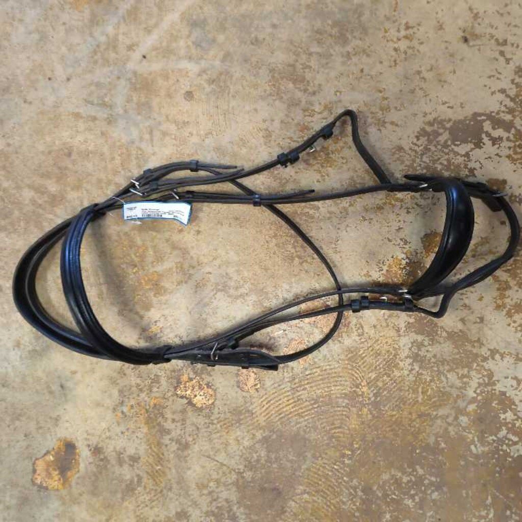 Padded and raised dressage bridle