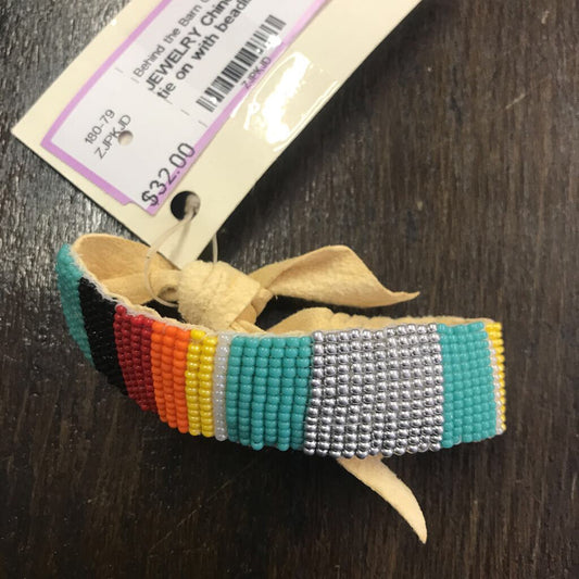 Bracelet- tie on with beading